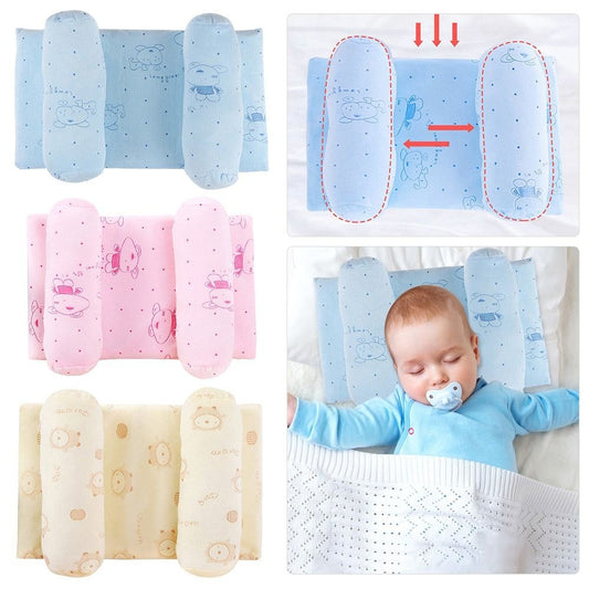 Soft Baby Head Shaping Pillow – Breathable Newborn Support Cushion