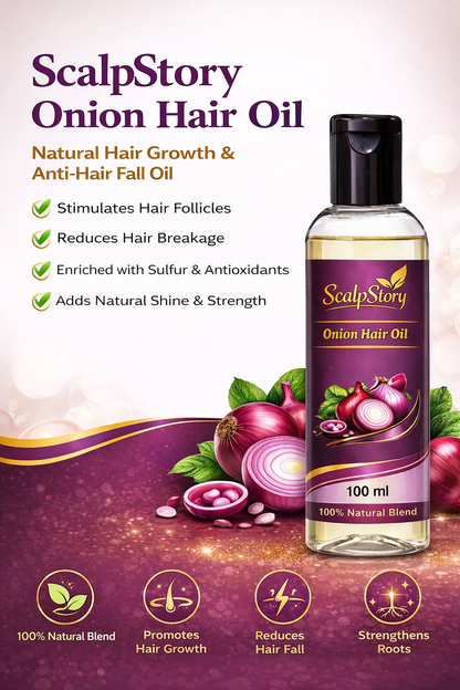 Natural Onion Hair Oil – Hair Strength & Shine