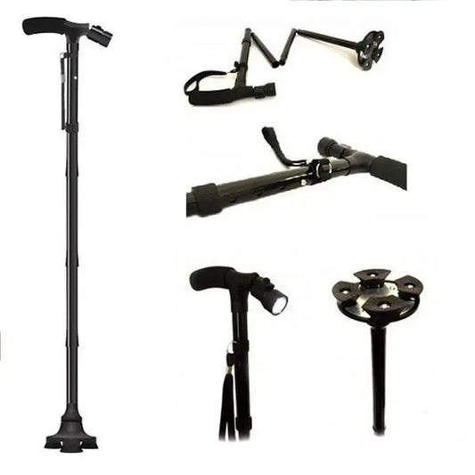 High Quality Foldable Walking Stick With LED Light