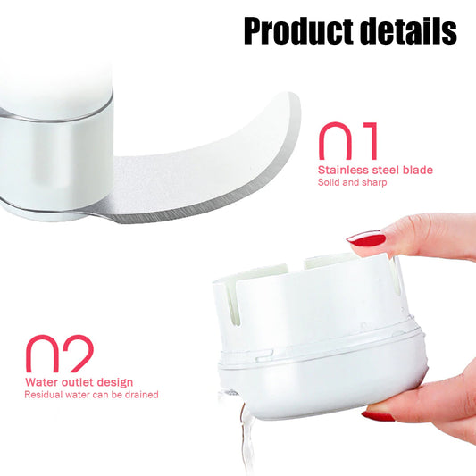 Mini Powerful Meat Grinder Hand-power Food Chopper Mincer Mixer Blender Chop Meat Fruit Vegetable Nuts Shredder (random color )