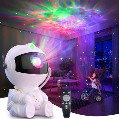 Astronaut Starry Sky Galaxy Projector – Rotating Nebula Night Light