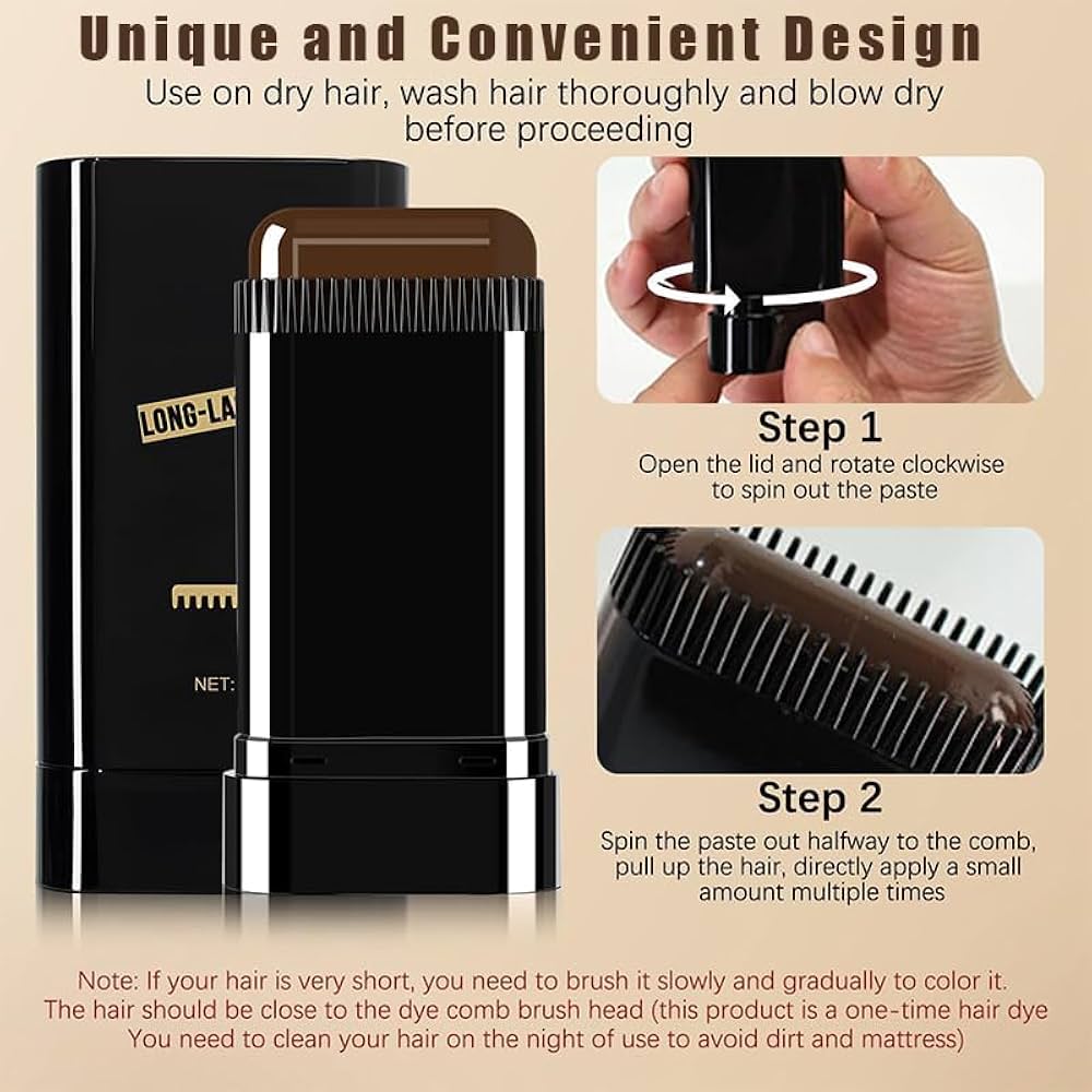 Black Hair Dye Comb – Sweat & Water Proof Coloring Tool