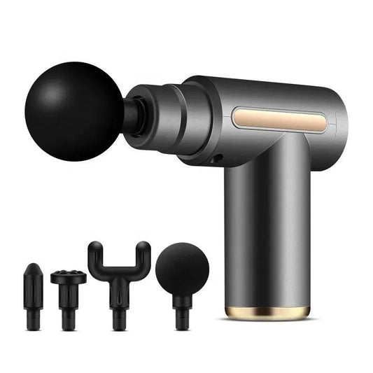Portable Rechargeable Deep Tissue Massage Gun – Multi-Head Muscle Massager