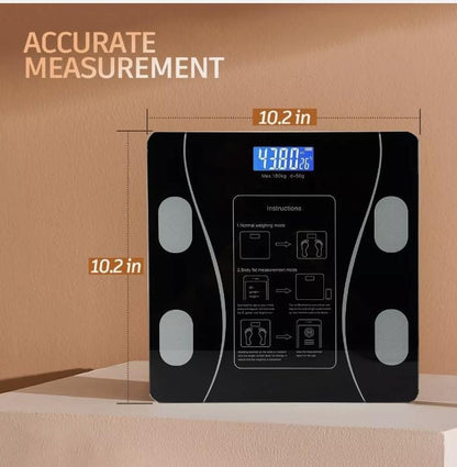 Digital Smart Bluetooth Body Weight & BMI Scale Body Fat Scale Smart Wireless Digital Bathroom Weight Scale Body Composition Analyzer With Smartphone App Bluetooth-compatible