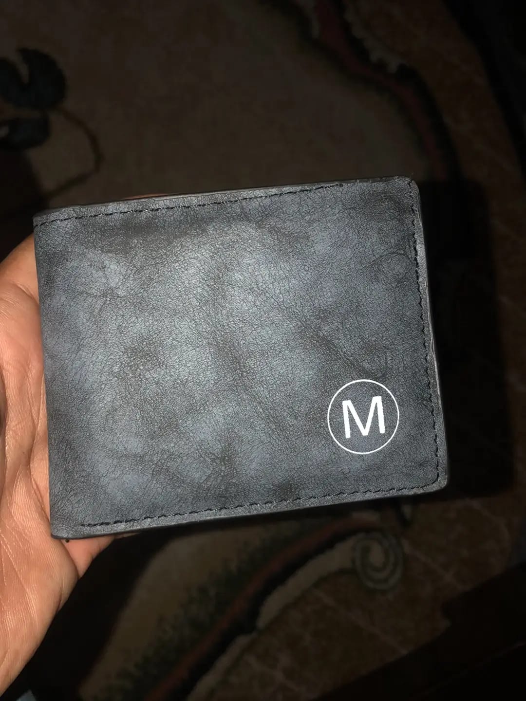 M Men's Premium Leather Wallet – Slim Bifold Card Holder & Cash Wallet | Deal Offer - Black