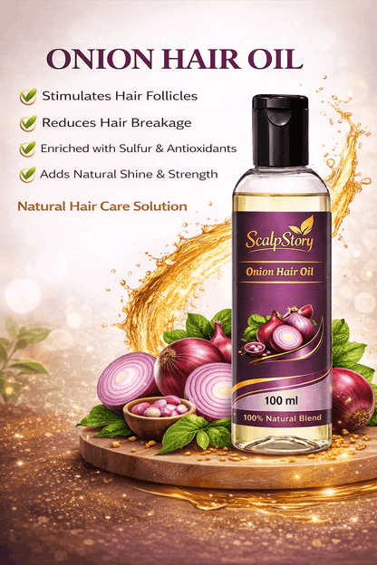 Natural Onion Hair Oil – Hair Strength & Shine