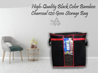 LARGE Storage Bag organizers | Clothes Blanket Large Folding Boxes Storage Box | Foldable Containers Clothing Bedding Double Zipper - Pack of 1
