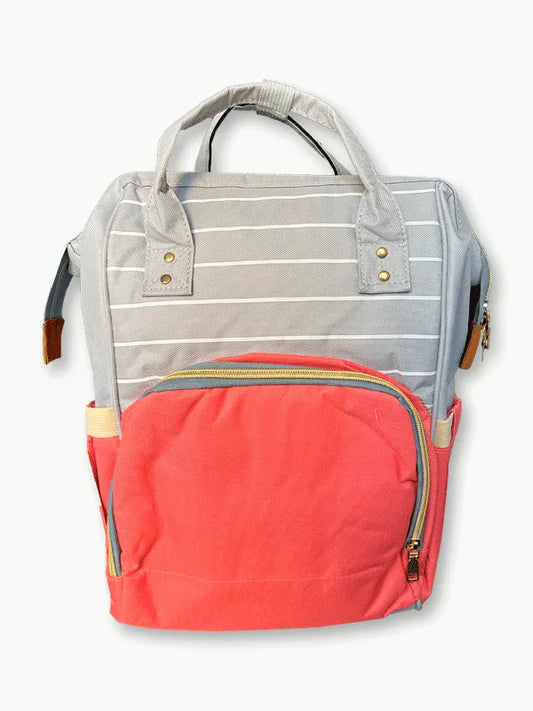 Mummy Bag (Pink Grey & White)-DB148