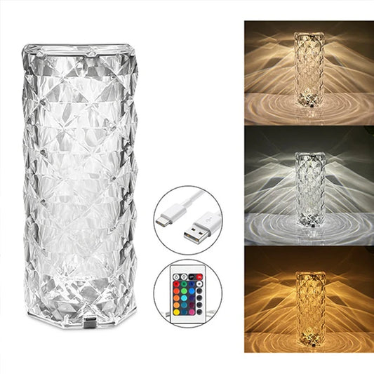 Crystal Rose Lamp