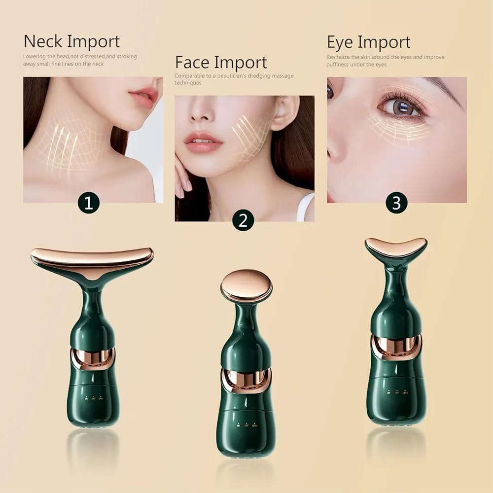 3-in-1 Face Slimming & Uplift Wand – Thermal & Vibration Beauty Massager
