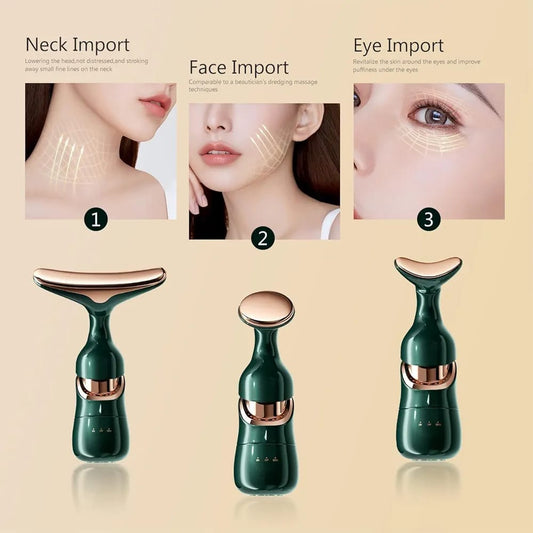 3-in-1 Face Slimming & Uplift Wand – Thermal & Vibration Beauty Massager