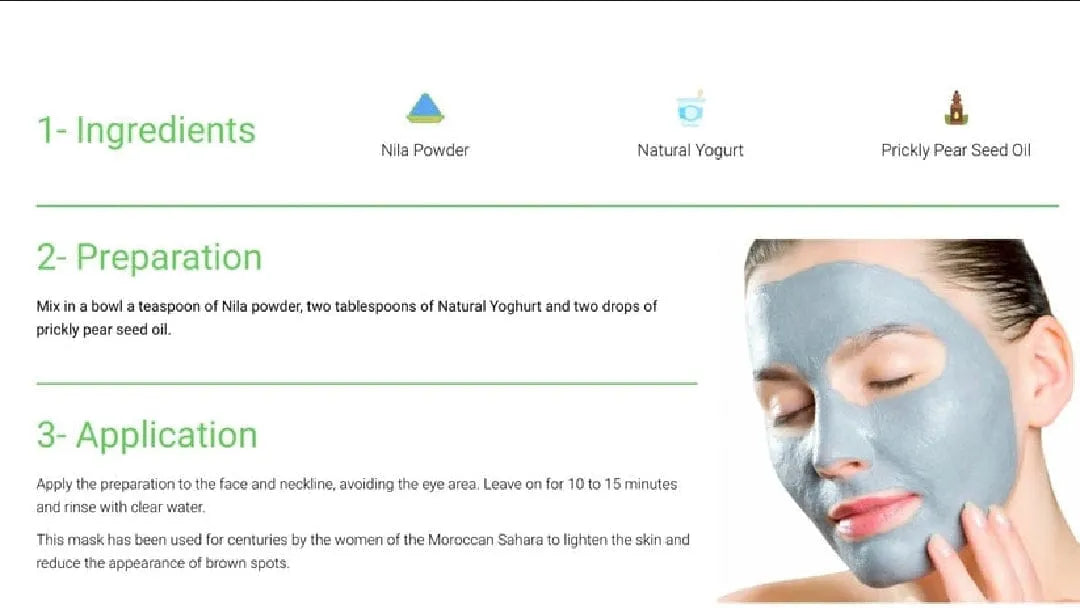 Moroccan (Buy 1 Get 1 Free) Nila Whitening Powder 100g (100% Original)