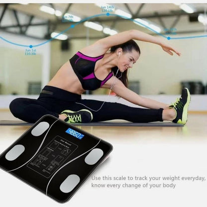 Digital Smart Bluetooth Body Weight & BMI Scale Body Fat Scale Smart Wireless Digital Bathroom Weight Scale Body Composition Analyzer With Smartphone App Bluetooth-compatible