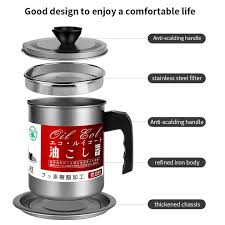 1.4L Oil Filter Pot – Stainless Steel Oil Strainer Container