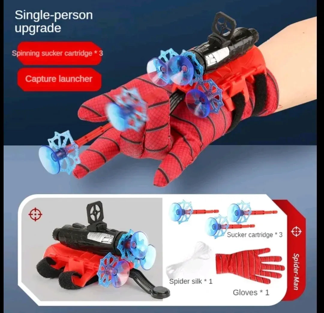 Spiderman Web Dart Shooter | Kids Spider Launcher Toy | With or Without Gloves