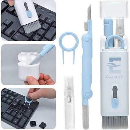 7-in-1 Keyboard Cleaning Kit – Multi-Function Cleaner Brush, Earphone Cleaning Pen & Keycap Puller