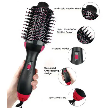 One Step Hot Air Brush – 4 in 1 Hair Dryer, Straightener & Volumizer