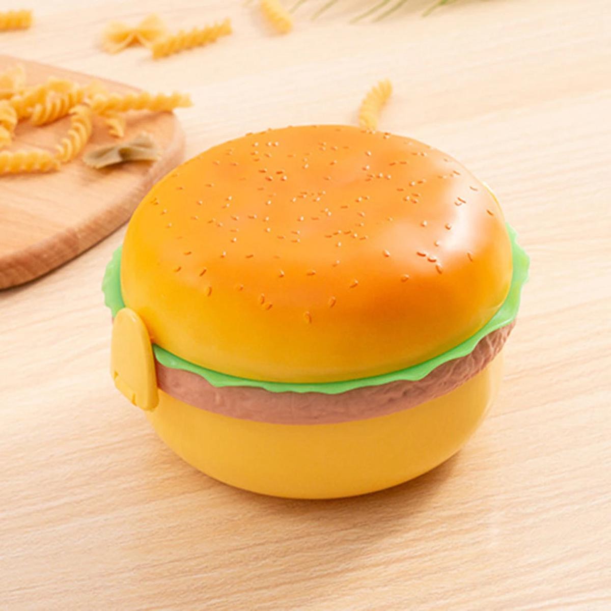 Burger-Shaped Kids Lunch Box – Multi-Layer Food Container