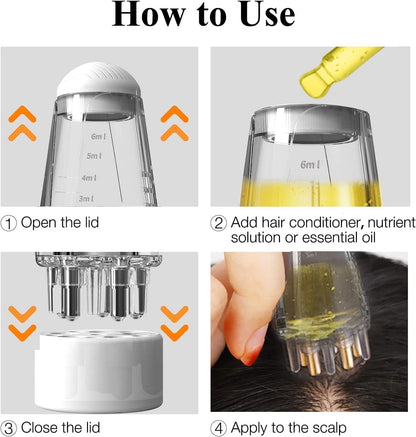 Oil Applicator Scalp Hair Comb Portable Mini Hair Oil Applicator 6ml Easy To Use And Travel Friendly