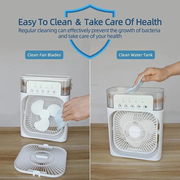 Portable Air Cooler Fan – 3-in-1 Mini AC Desktop Humidifier