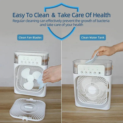 Portable Air Cooler Fan – 3-in-1 Mini AC Desktop Humidifier
