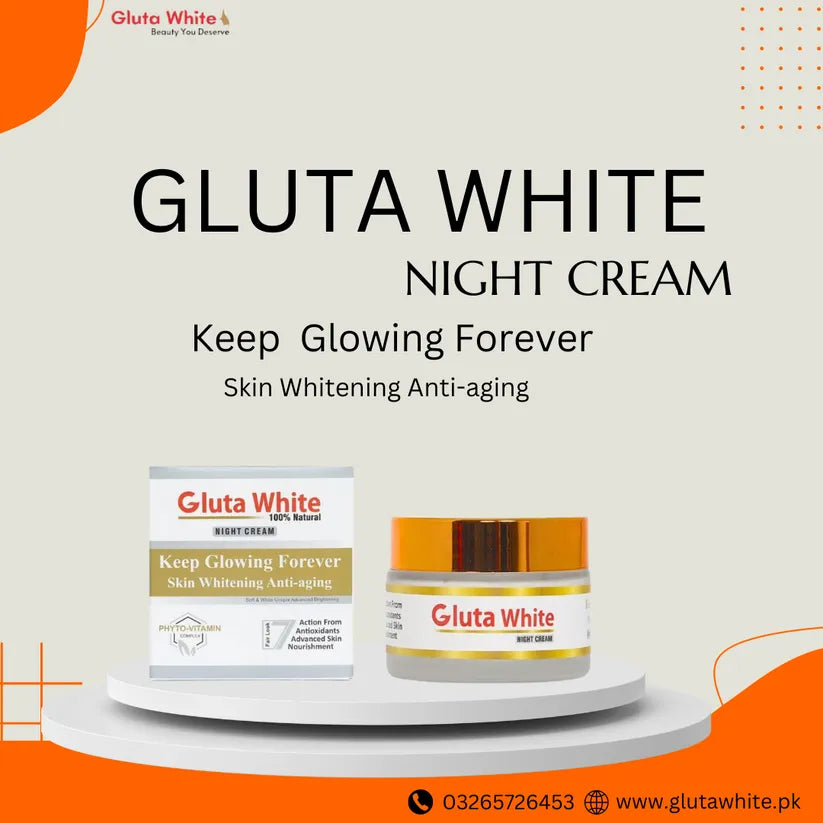 Gluta White Cream For Night Skin Care