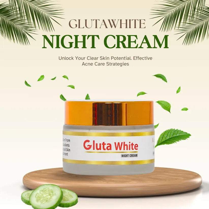 Gluta White Cream For Night Skin Care